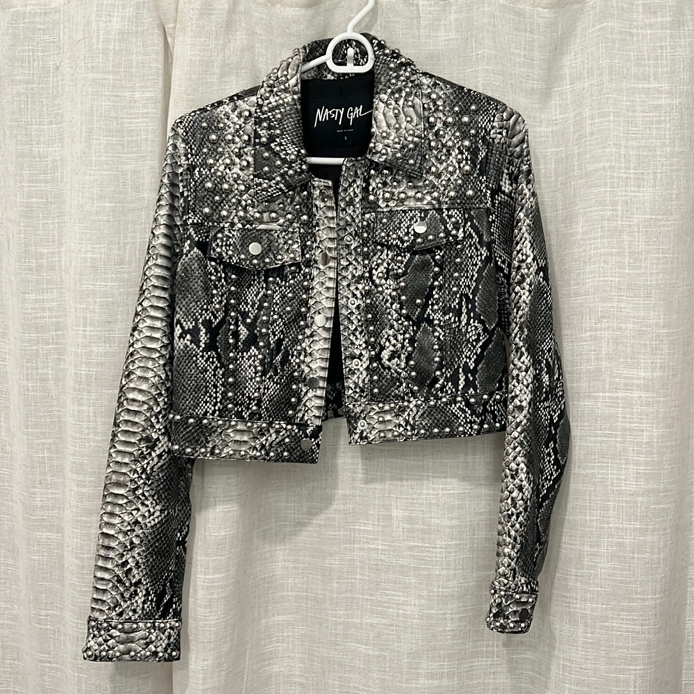 Snakeskin Biker Jacket